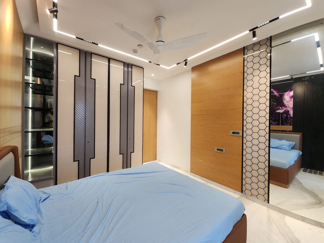 Finished bedroom interior, completed execution