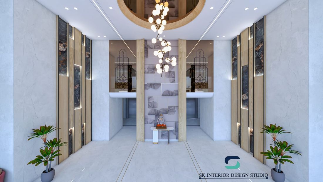 B Wing Lobby, Newa Bhakti Park, Airoli interior
