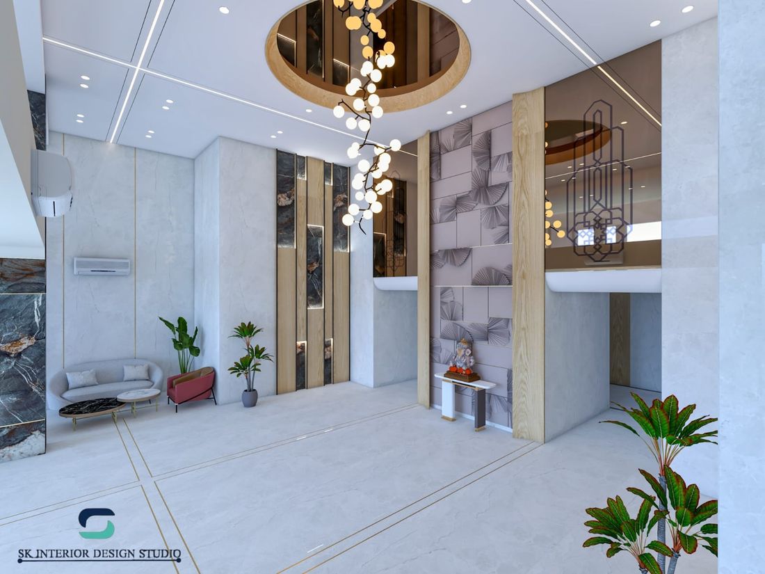 B Wing Lobby, Newa Bhakti Park, Airoli interior