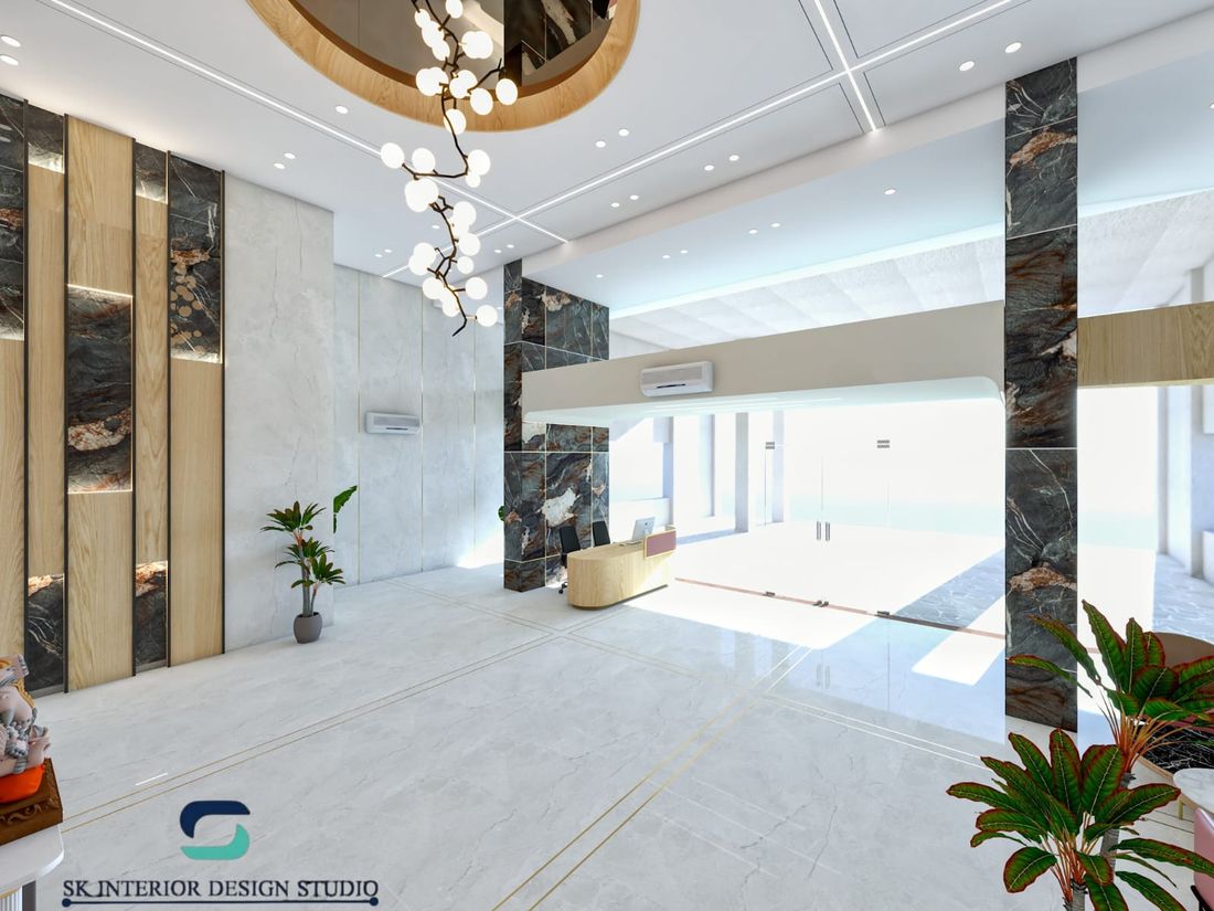 B Wing Lobby, Newa Bhakti Park, Airoli interior