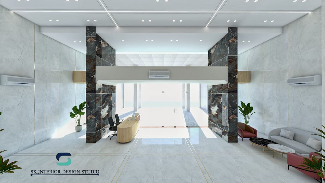 B Wing Lobby, Newa Bhakti Park, Airoli interior